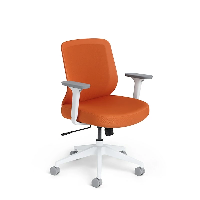Orange Max Task Chair, Mid Back, White Frame - Image 5