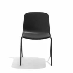 Black Key Side Chair With Charcoal Seat Pad