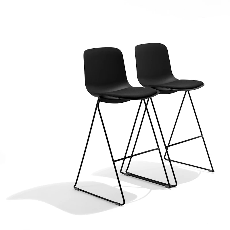 Black Key Stool, Set Of 2, With Charcoal Seat Pad - Image 7