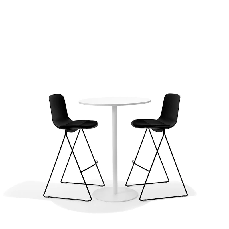 Black Key Stool, Set Of 2, With Charcoal Seat Pad - Image 2