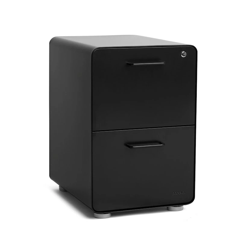 Black Stow 2-Drawer File Cabinet - Image 4