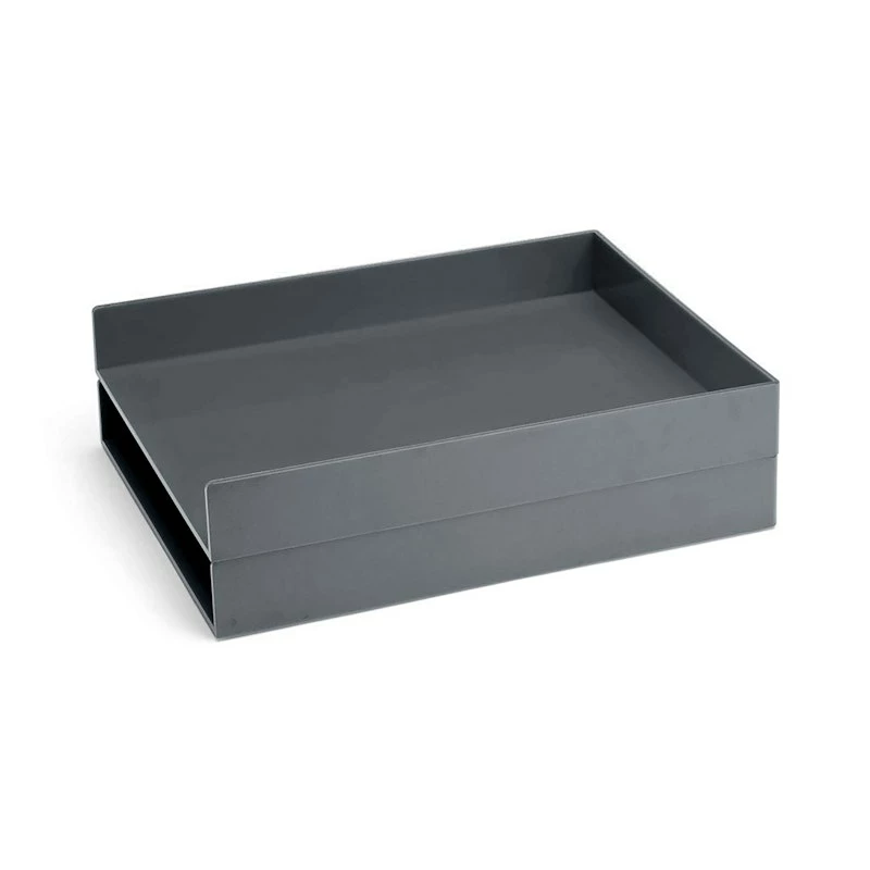 Dark Gray Letter Trays, Set Of 2 - Image 2