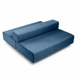 Dark Blue Block Party Lounge Back It Up Sofa