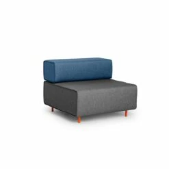 Dark Gray + Dark Blue Block Party Lounge Chair