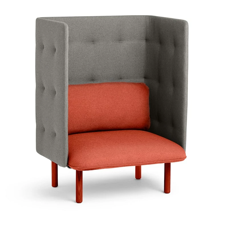 Brick + Gray QT Privacy Lounge Chair - Image 8