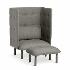 Dark Gray + Gray QT Privacy Lounge Chair