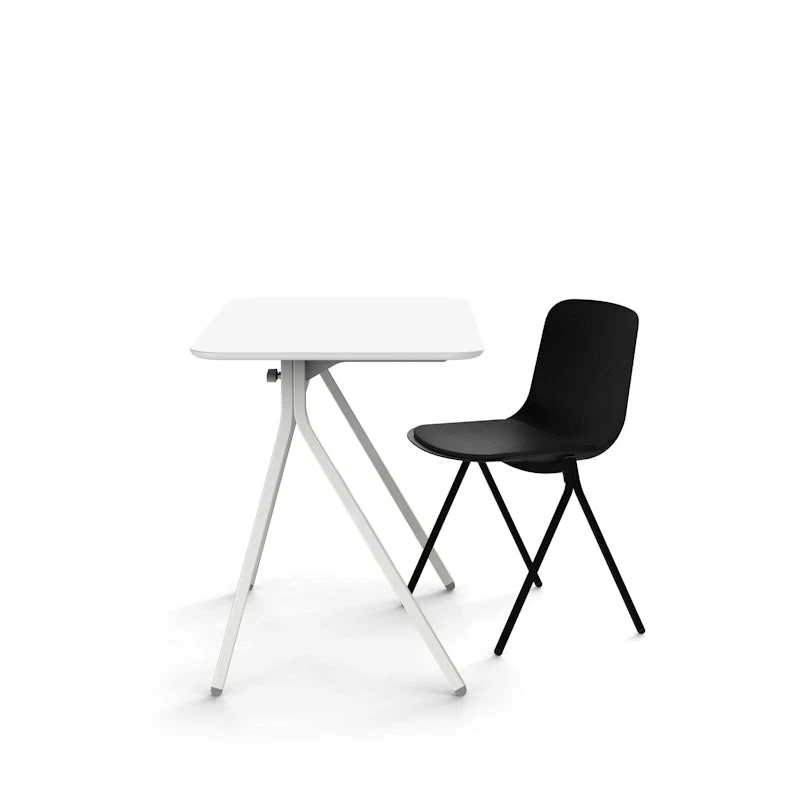 White Key Desk, 40" + Black Key Side Chair Set - Image 3