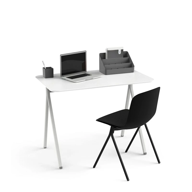 White Key Desk, 40" + Black Key Side Chair Set - Image 2