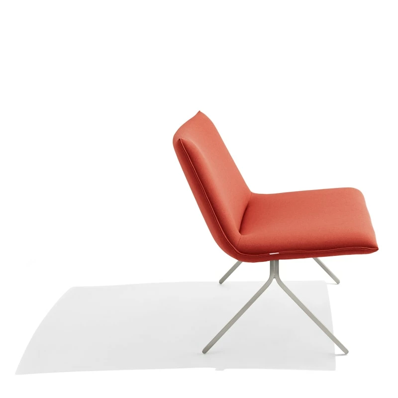 Brick Meredith Lounge Chair, Nickel Frame - Image 3