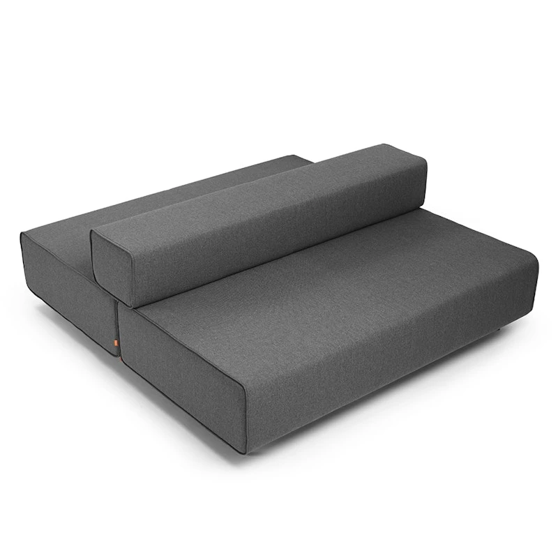 Dark Gray Block Party Lounge Back It Up Sofa - Image 2