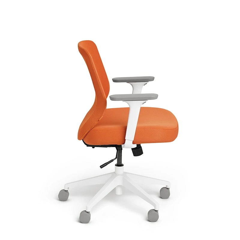 Orange Max Task Chair, Mid Back, White Frame - Image 7